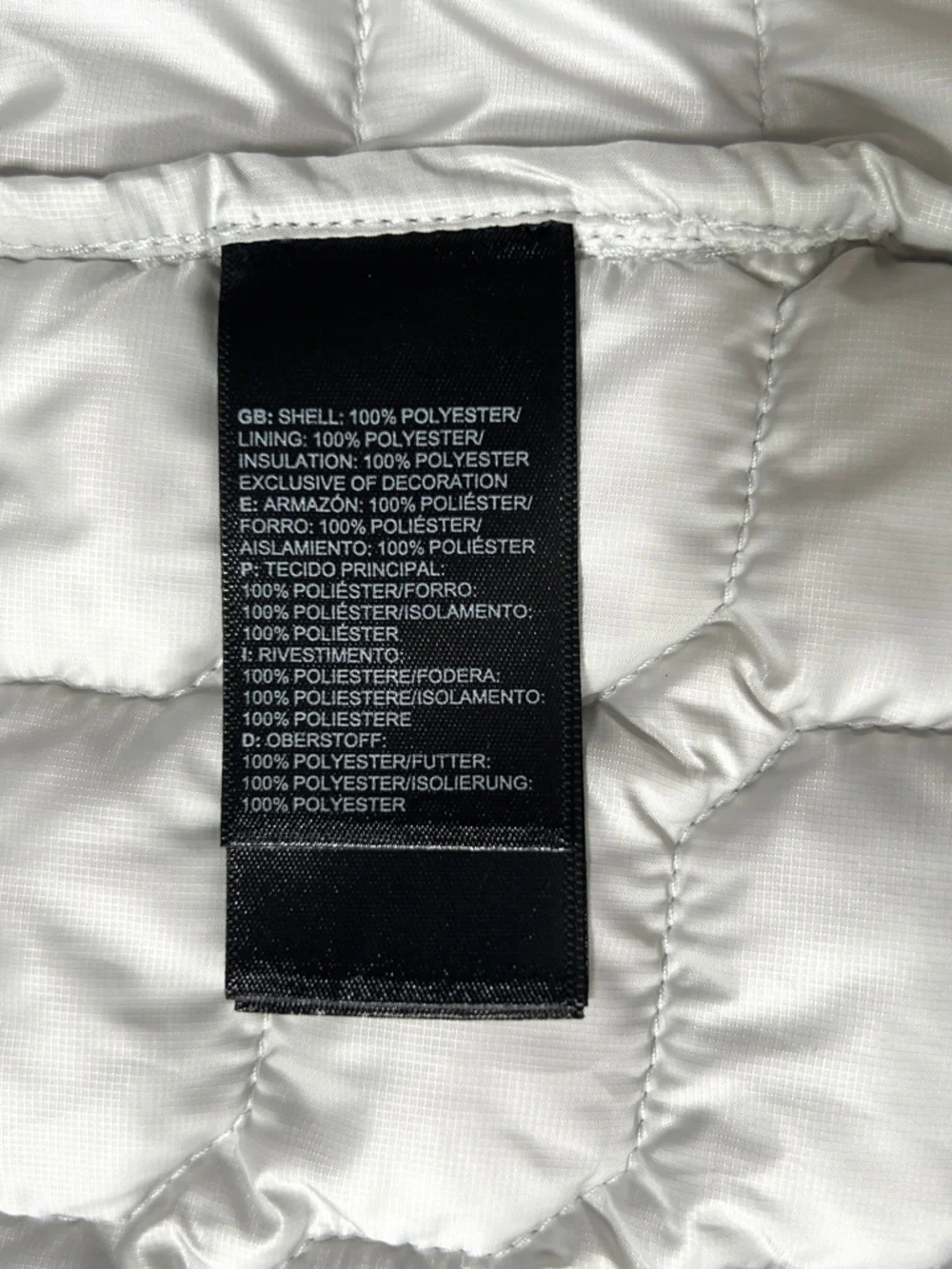 The North Face Men’s ThermoBall Eco Jacket in White, Size Medium